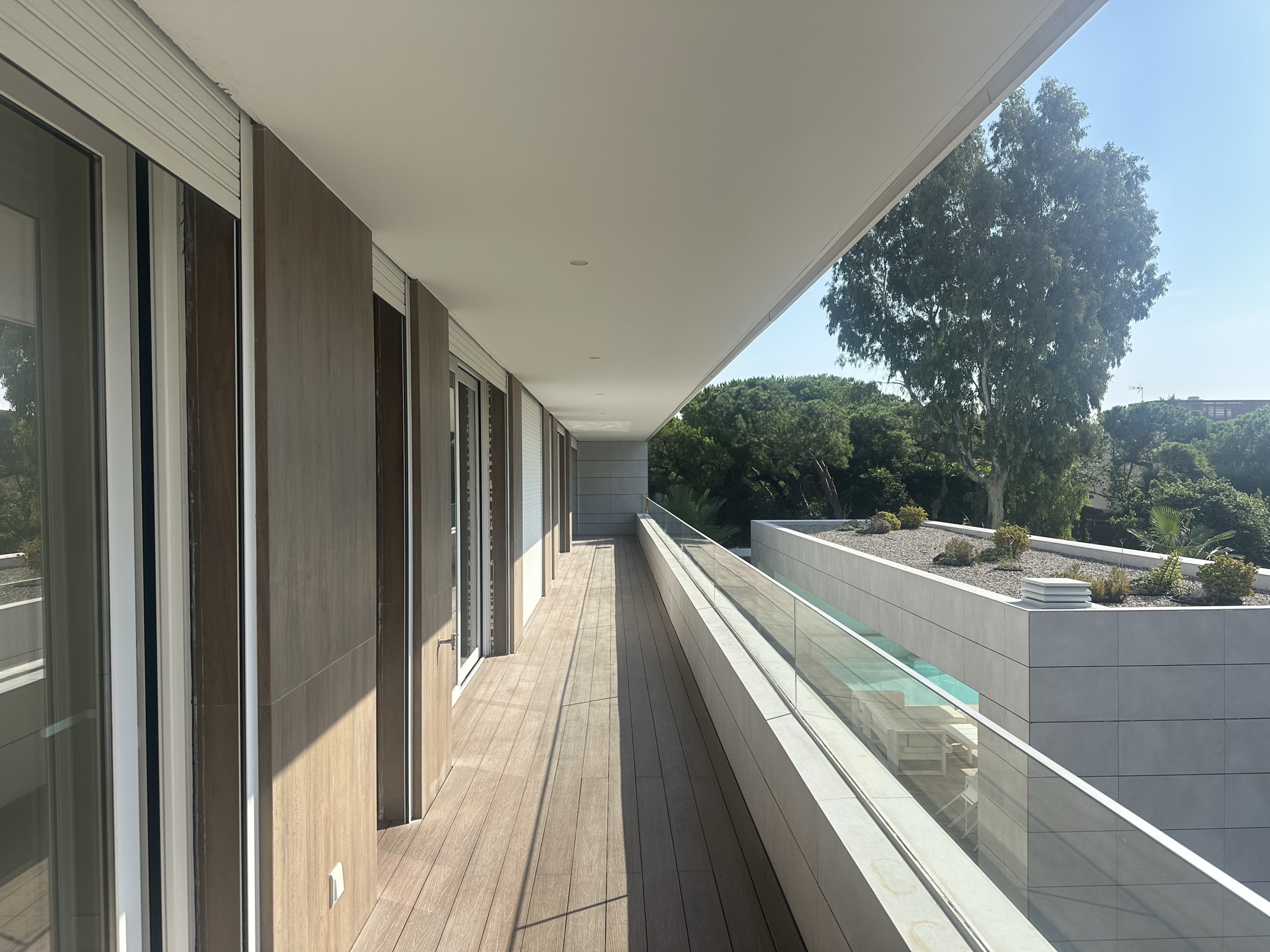 Terrace and pool view at Villa Chicos del Mar
